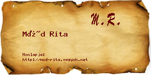 Mód Rita névjegykártya